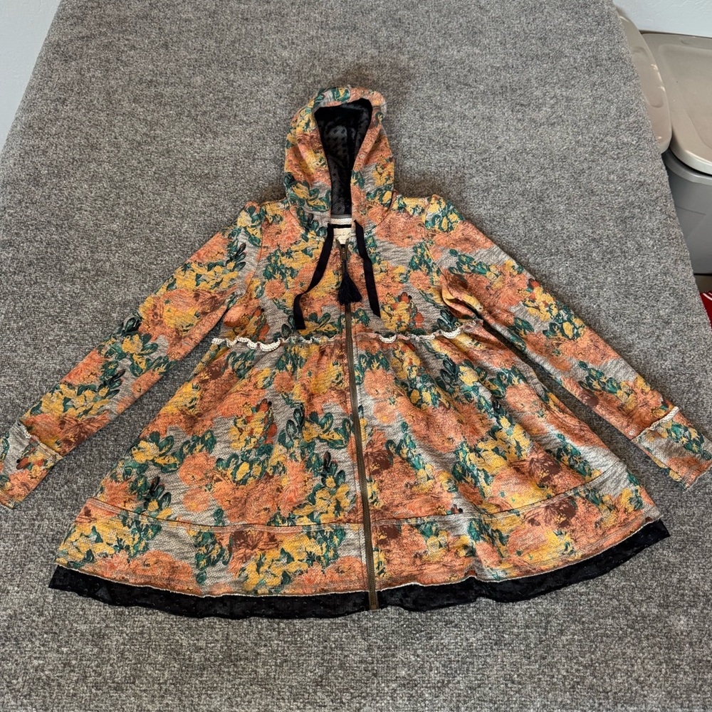 Evy's Tree Sophie Full Zip Women's Multicolor Hoodie Jacket Vintage SZ M - Picture 4 of 16